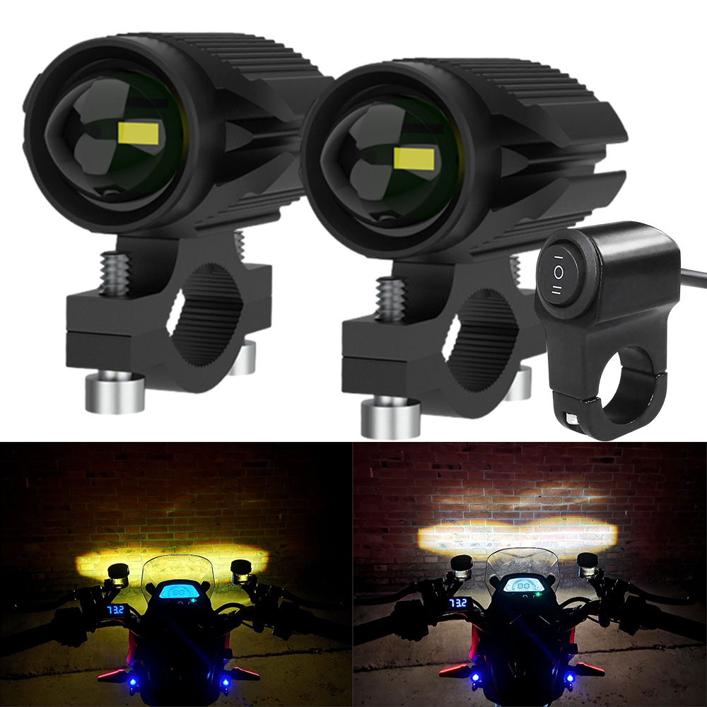 Universal Motorcycle Led Headlight Projector - 追加の Led ヘッドライトオートバイ Led ライトランプ 12-80V