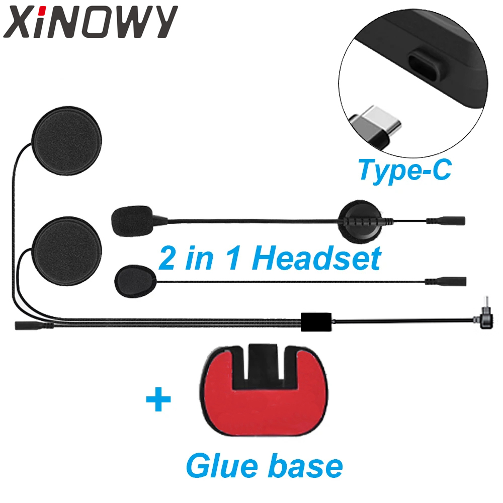 Full Face Motorcycle Helmet With Bluetooth - タイプc USB-C xinowy v6プラス2 in 1イヤホンヘッドセット
