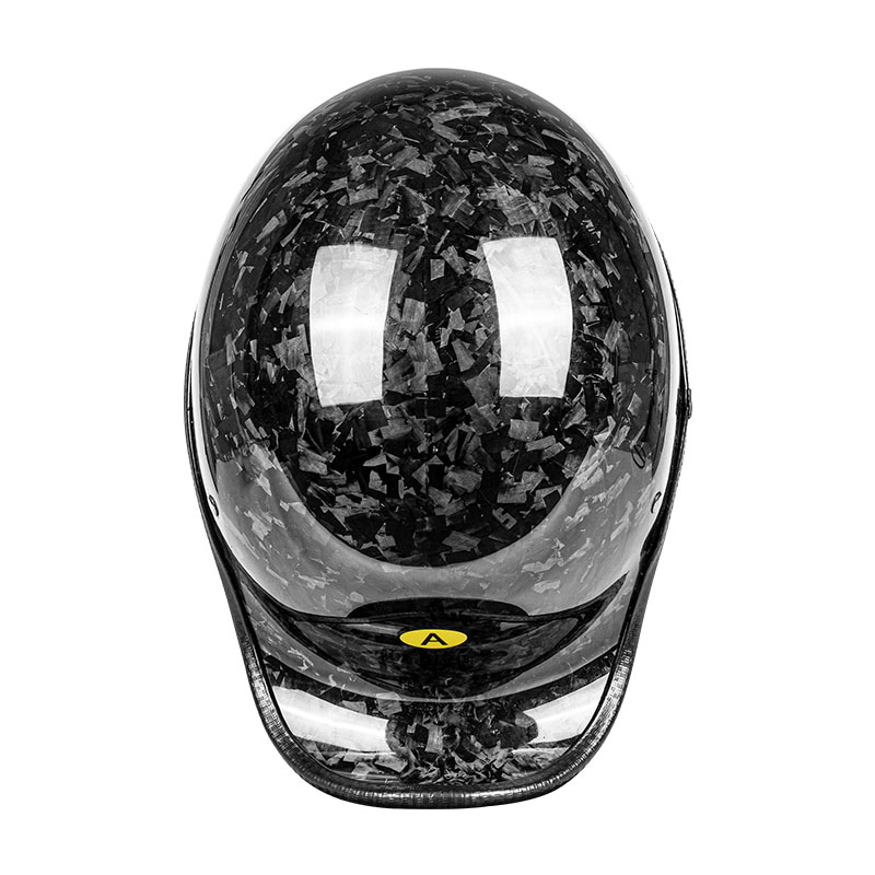Carbon Fiber Lightweight Motorcycle Helmet - プレミアムカーボンファイバーオープンフェイスハーフヘルメット軽量耐衝撃性通気性オートバイヘルメットDOT規格適合男女兼用都会向け