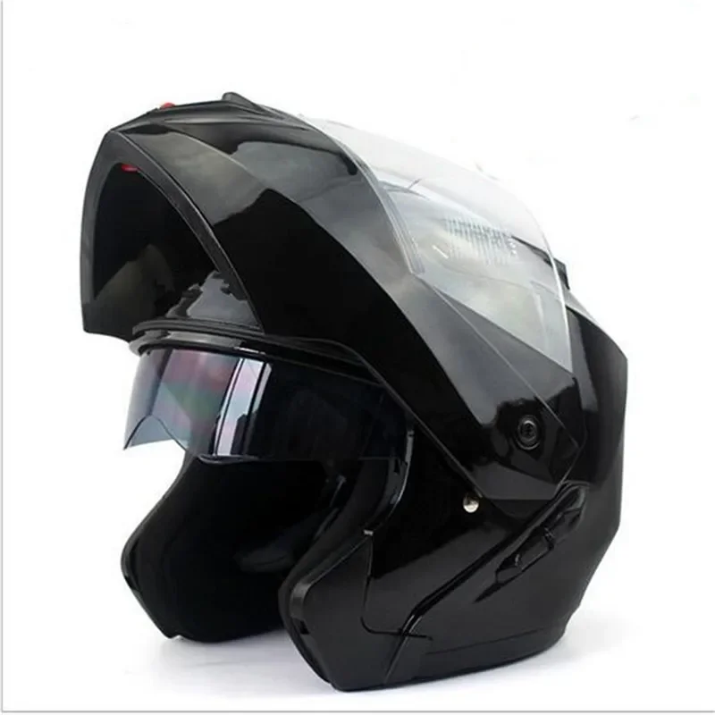 Modular Flip Up Motorcycle Helmet Dot Approved - 最新のDOT承認済み安全モジュール式オートバイヘルメット、デュアルレンズインテリアバイザー付きフリップアップ式ボヤージュレーシングヘルメット（バイクライダー向け）