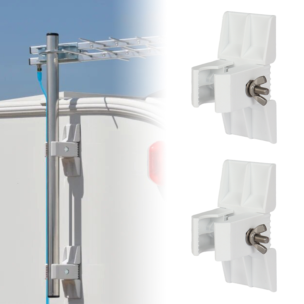 Atv Parts - 2セット キャラバン テレビアンテナ マストポール クランプ クリップキット