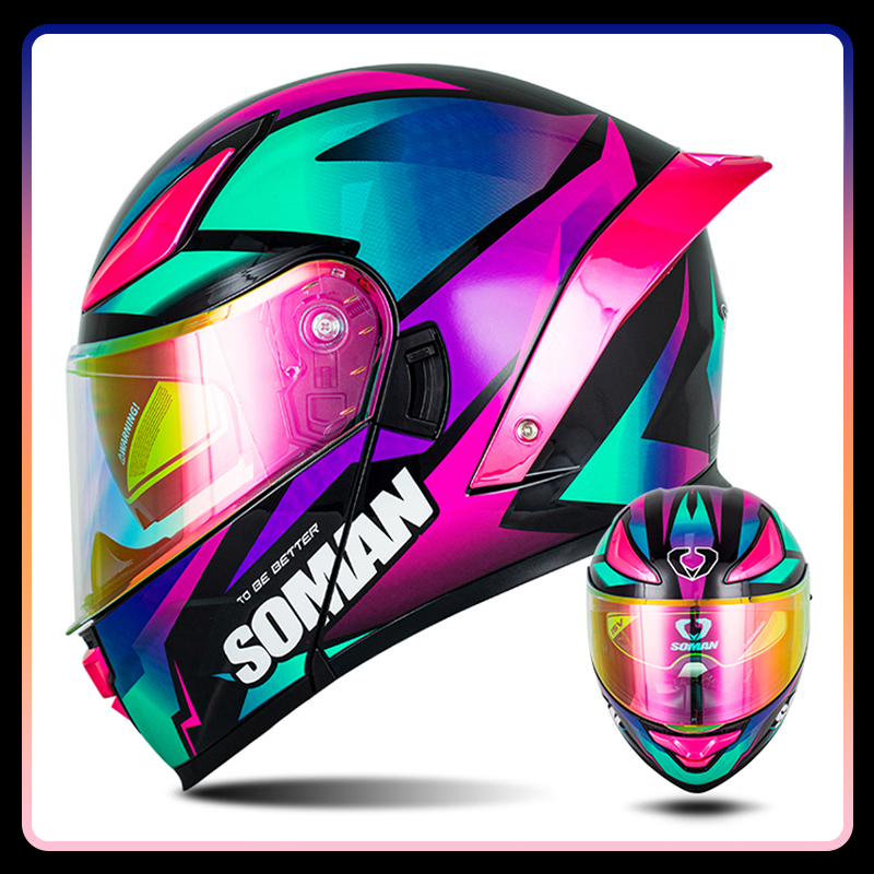ドット承認のフルフェイスオートバイヘルメット、デュアルバイザ - Modular Flip Up Motorcycle Helmet Dot Approved のレビューと価格