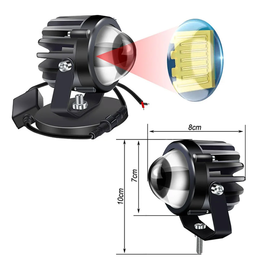 オートバイ用レーザープロジェクター,フォグライト,サイドパワ - Universal Motorcycle Led Headlight Projector のレビューと価格