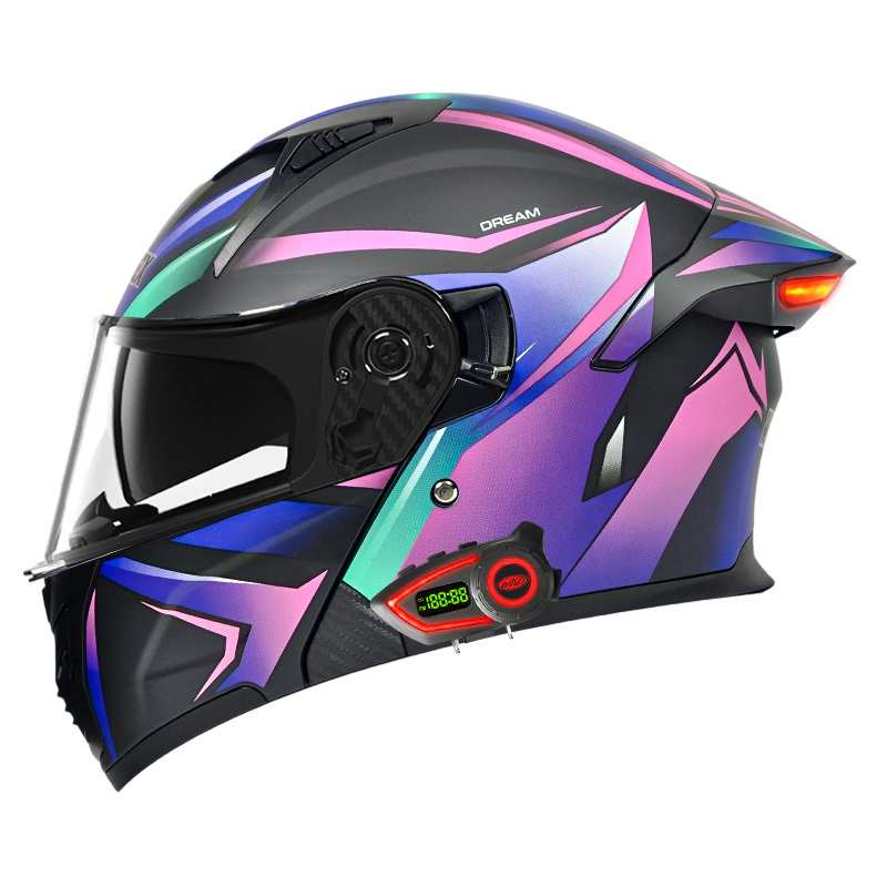 DOT規格適合 モジュラーヘルメット ダブルバイザー Blu - Modular Flip Up Motorcycle Helmet Dot Approved のレビューと価格