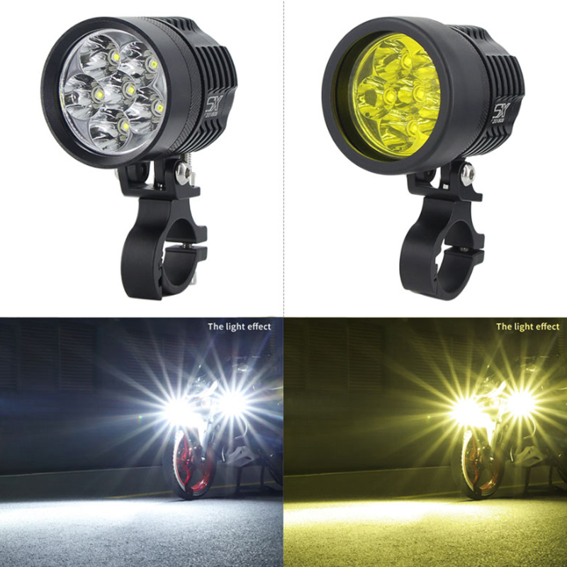 2 個ユニバーサル L6X ヘッドライト LED オートバイ - Universal Motorcycle Led Headlight Projector のレビューと価格