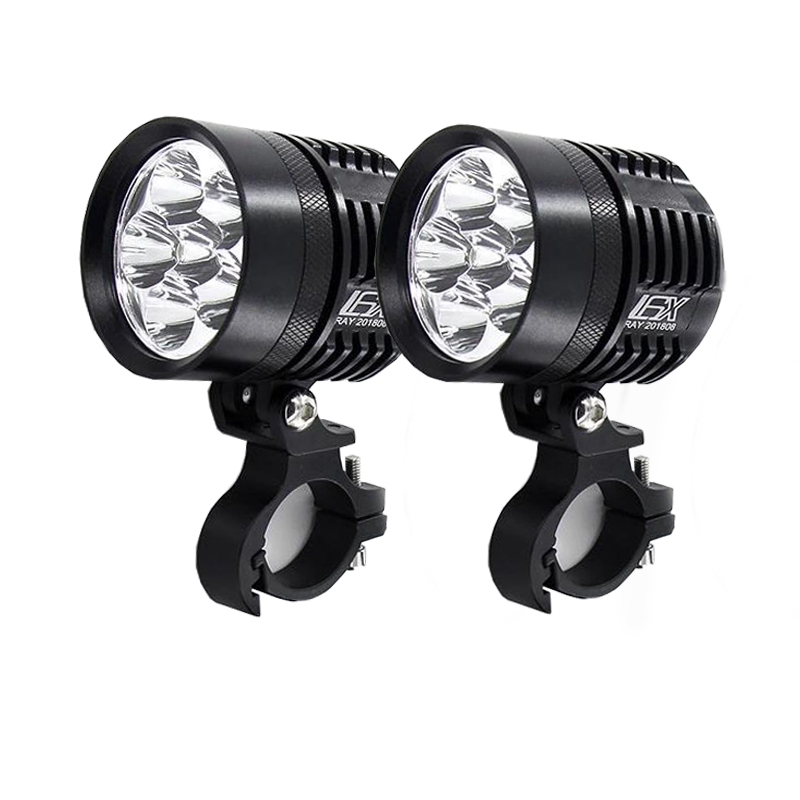 2 個ユニバーサル L6X ヘッドライト LED オートバイ - Universal Motorcycle Led Headlight Projector のレビューと価格