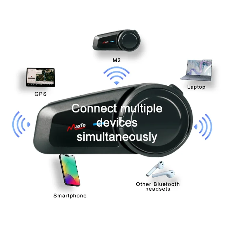 2 個 Maxto M2 オートバイヘルメット Blueto - Universal Motorcycle Helmet Intercom Headset のレビューと価格