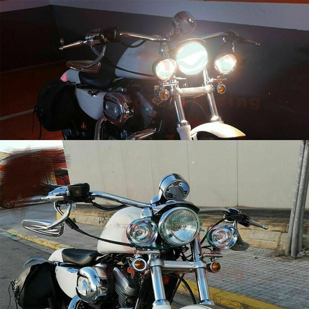 クロームユニバーサルオートバイフォグランプヘッドライトランプ - Universal Motorcycle Led Headlight Projector のレビューと価格