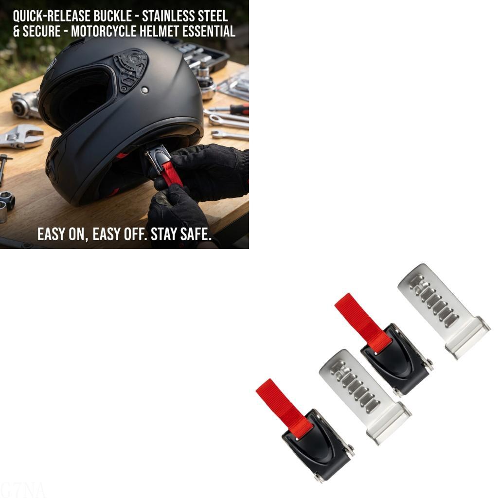 G7NA ステンレス ABS オートバイのヘルメットのクイッ - Quick Release Buckle Motorcycle Helmet のレビューと価格