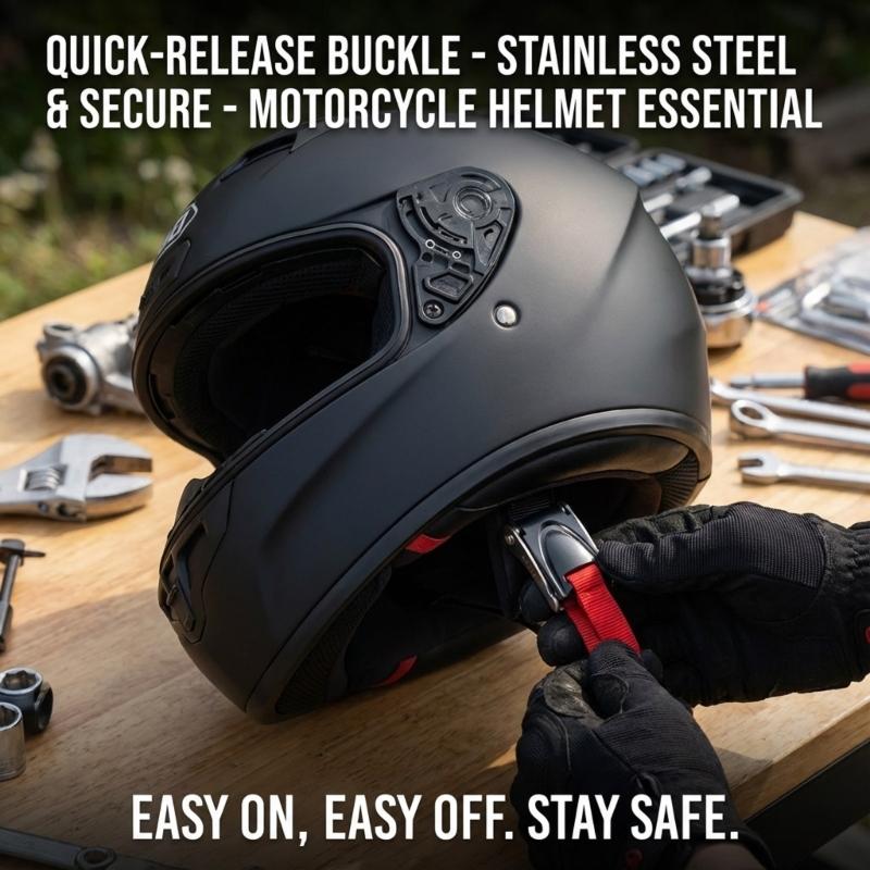 G7NA ステンレス ABS オートバイのヘルメットのクイッ - Quick Release Buckle Motorcycle Helmet のレビューと価格