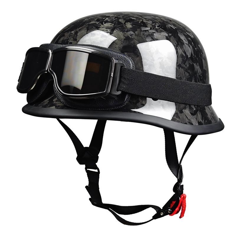 プレミアム鍛造カーボンファイバーハーフヘルメット、軽量で耐久 - Carbon Fiber Lightweight Motorcycle Helmet のレビューと価格