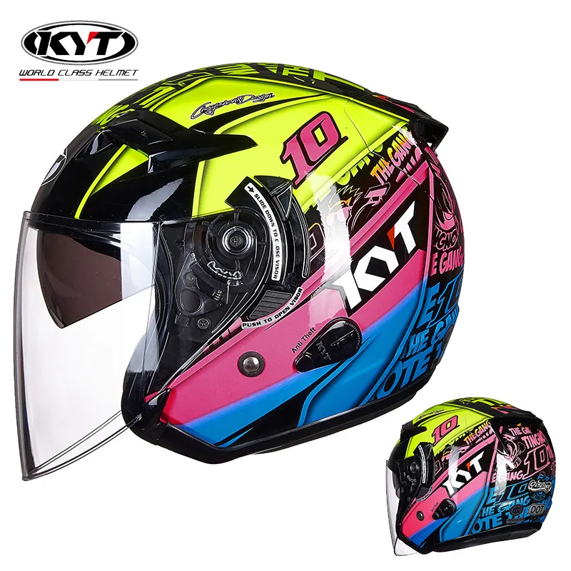 Kyct-ヴィンテージオープンフェイスのオートバイ用ヘルメッ - Vintage Open Face Retro Helmet のレビューと価格