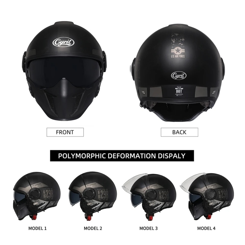 OP12A モジュラーバイクヘルメット、デュアルバイザー付き - Quick Release Buckle Motorcycle Helmet のレビューと価格