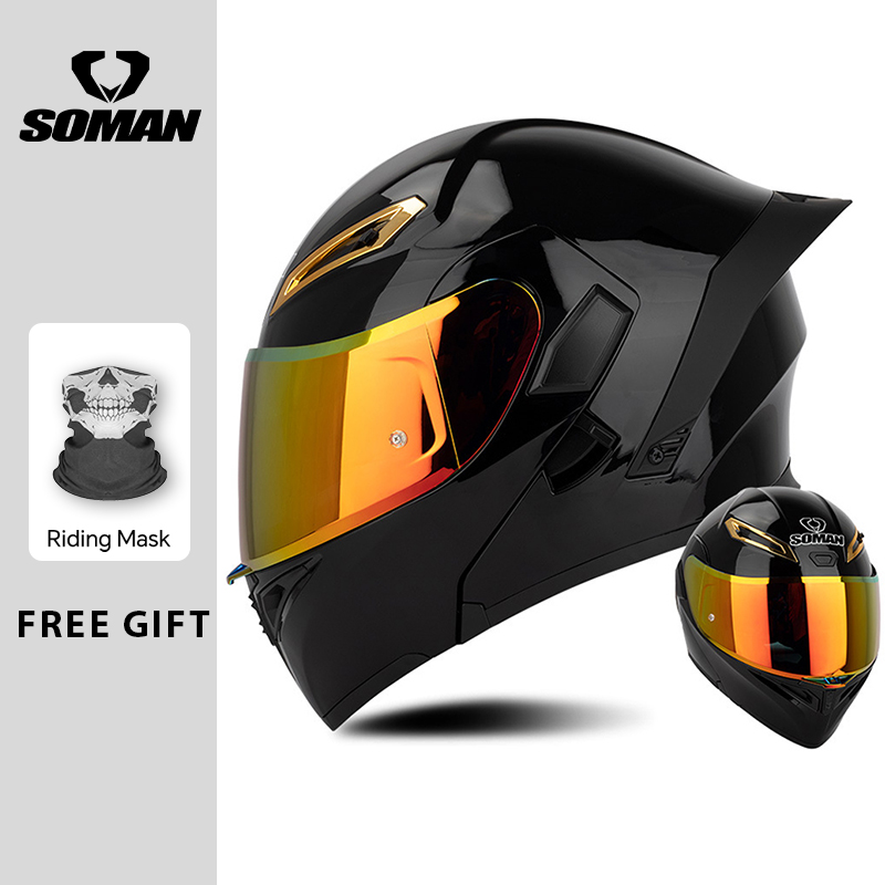 ユニセックス DOT 認証 ダブルバイザー フリップアップ  - Modular Flip Up Motorcycle Helmet Dot Approved のレビューと価格