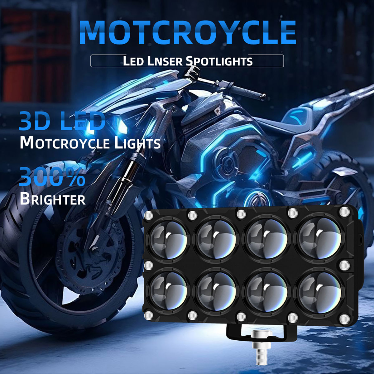 6/8/10レンズ補助バイクスポットライト作業用フォグライト - Universal Motorcycle Led Headlight Projector のレビューと価格