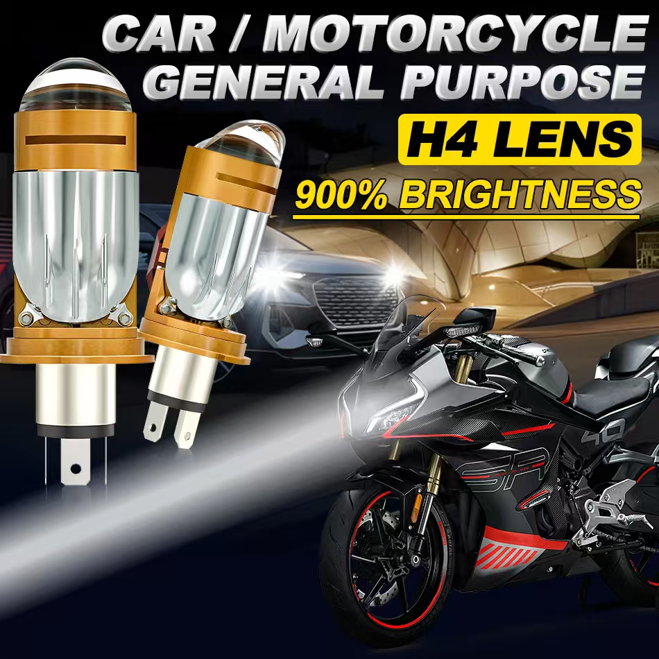 CAMOTO Bi LED レンズプロジェクター H4 ミニ - Universal Motorcycle Led Headlight Projector のレビューと価格