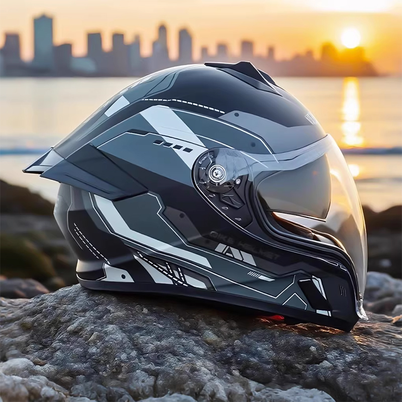 大人用フルフェイスオートバイヘルメットモジュラーデュアルサン - Quick Release Buckle Motorcycle Helmet のレビューと価格