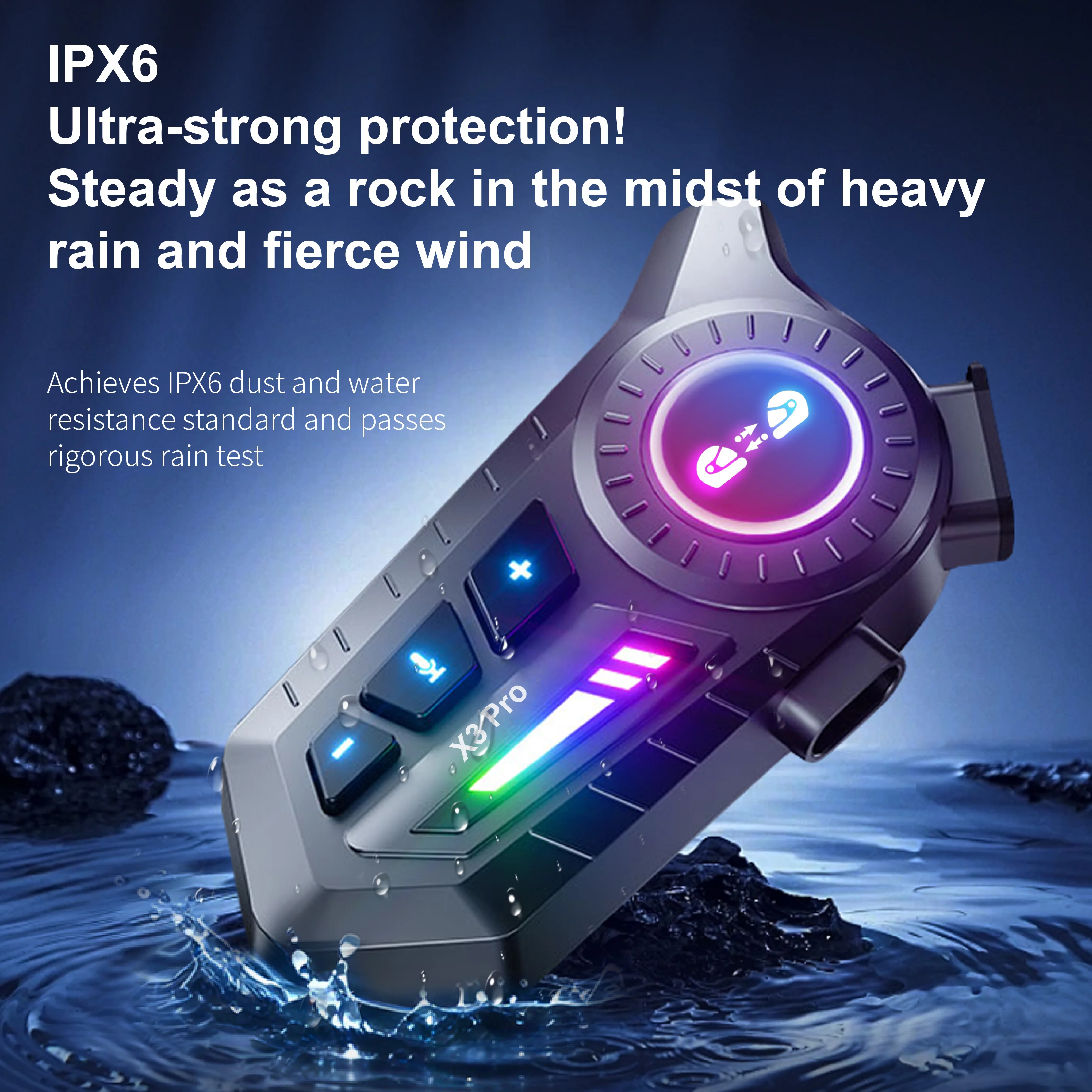 1/2 個 X3Pro Bluetooth 6.0 オートバ - Universal Motorcycle Helmet Intercom Headset のレビューと価格