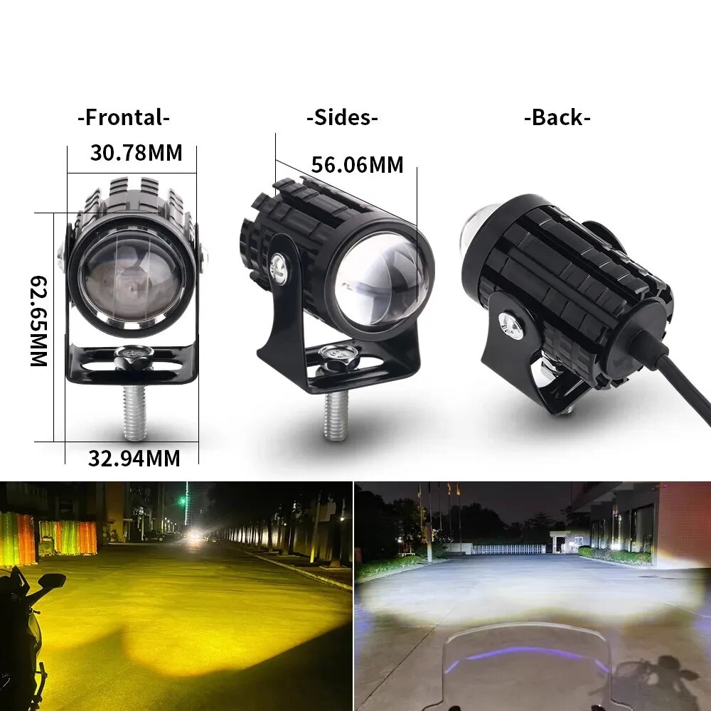 ユニバーサルオートバイ LED ヘッドライトプロジェクターレ - Universal Motorcycle Led Headlight Projector のレビューと価格