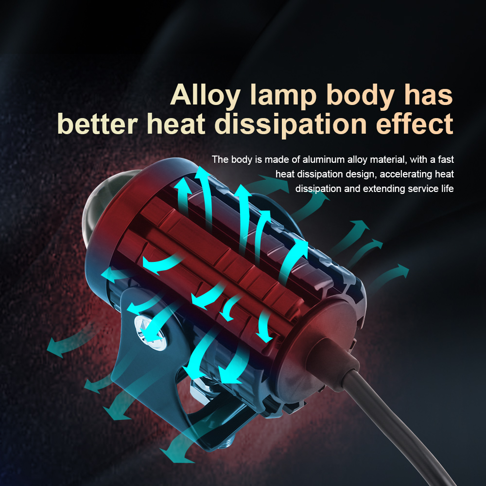 二輪車用ユニバーサルLEDヘッドライト,スクーター用駆動ラン - Universal Motorcycle Led Headlight Projector のレビューと価格