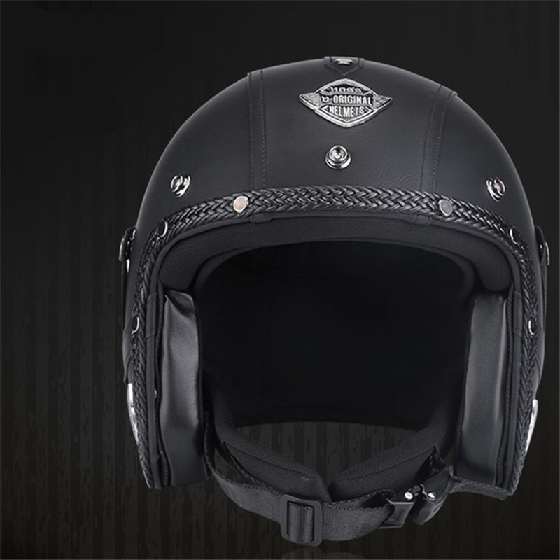 男性と女性のためのオープンフェイスのレトロなオートバイのヘル - Vintage Open Face Retro Helmet のレビューと価格