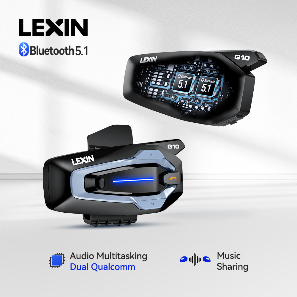 NEW-LEXIN G10 バイク用ヘルメットインターコム、 - Universal Motorcycle Helmet Intercom Headset のレビューと価格
