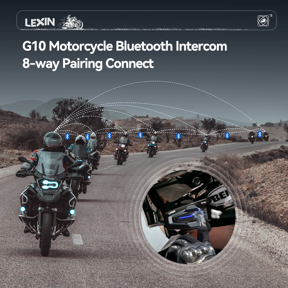 NEW-LEXIN G10 バイク用ヘルメットインターコム、 - Universal Motorcycle Helmet Intercom Headset のレビューと価格