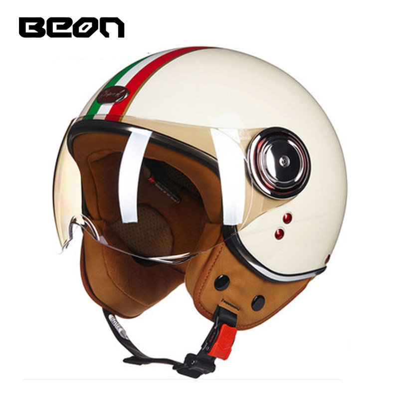 BEON 110B オープンフェイス オートバイ ヘルメット - Vintage Open Face Retro Helmet のレビューと価格