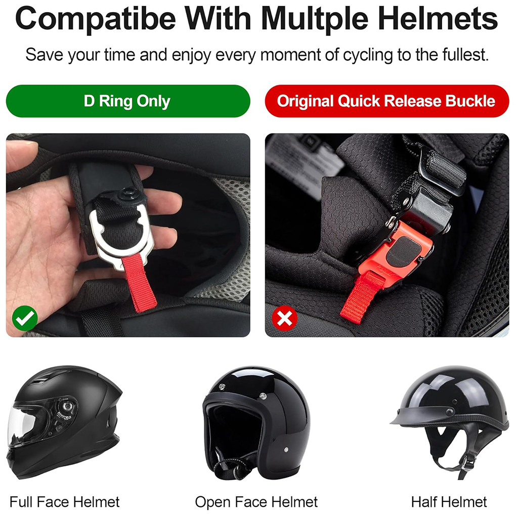 軽量ヘルメットクイックリリースバックルキットオートバイヘルメ - Quick Release Buckle Motorcycle Helmet のレビューと価格