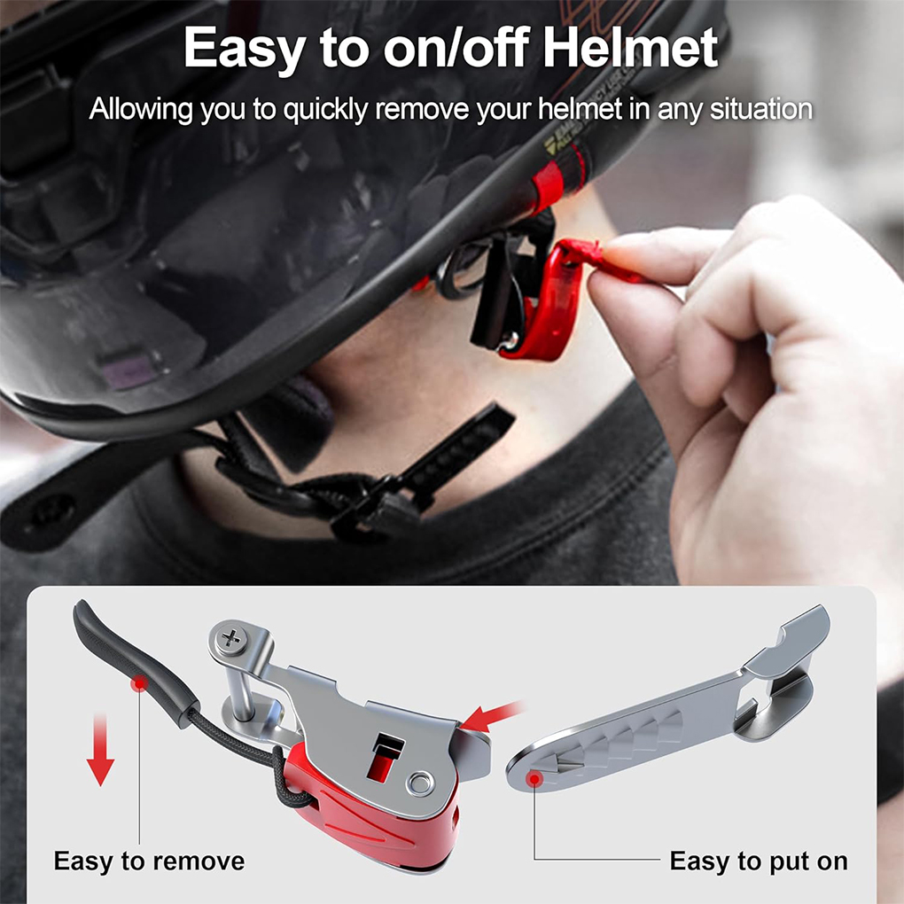 軽量ヘルメットクイックリリースバックルキットオートバイヘルメ - Quick Release Buckle Motorcycle Helmet のレビューと価格